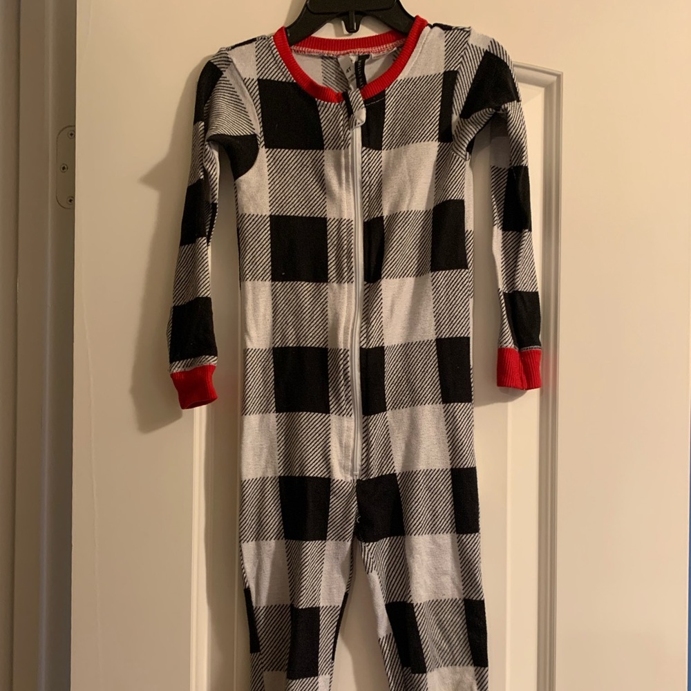 Toddler Plaid Bodysuit Pajamas